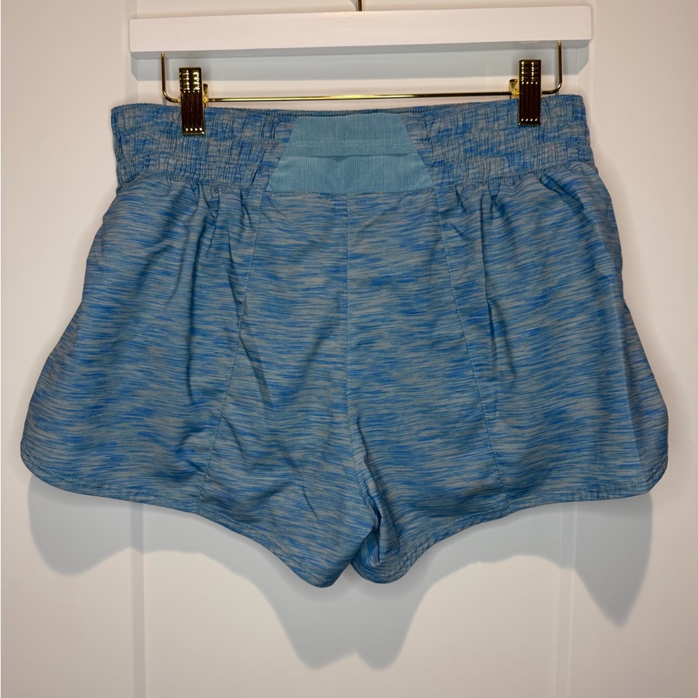 Nike Women's One Dri-FIT Mid-Rise 3" Brief-Lined Shorts in a blue space-dye M - Picture 3 of 4